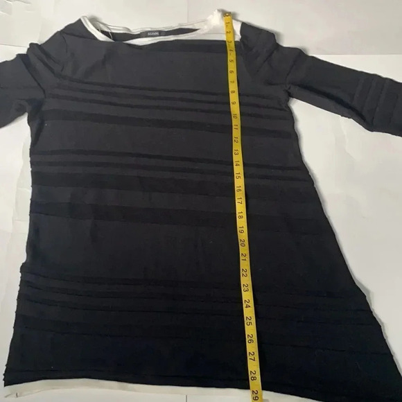 Alfani black sweater Asymmetrical hem Boat neck 3/4 sleeves Women's Size M NWT - Picture 5 of 9